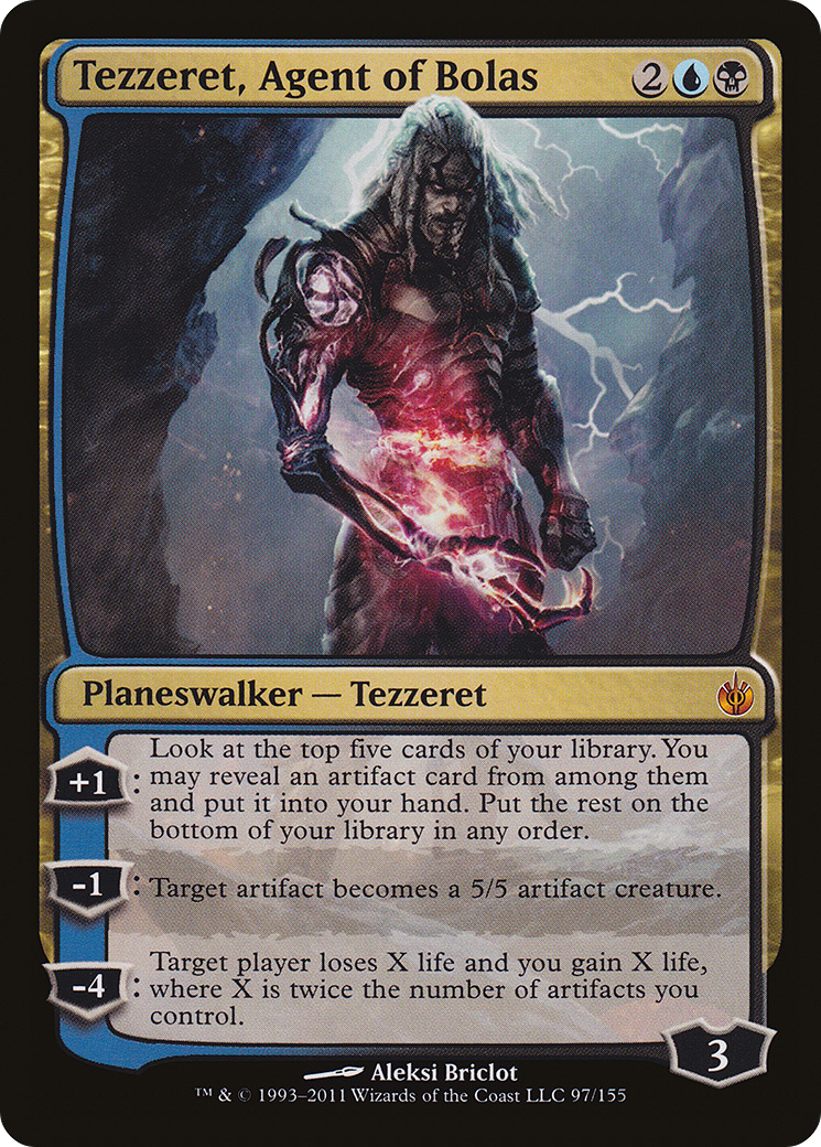 Image of Tezzeret, Agent of Bolas (MBS-097) - Mirrodin Besieged Foil