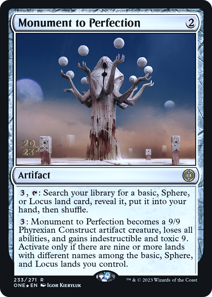 Image of Monument to Perfection (PRE-233) - Phyrexia: All Will Be One Promos Foil