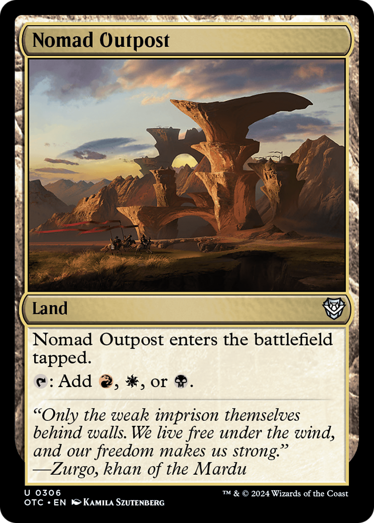 Image of Nomad Outpost (OTC-306) - Outlaws of Thunder Junction Commander