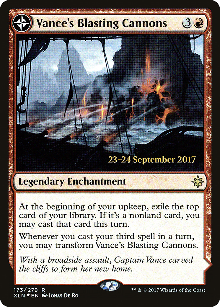 Image of Vance's Blasting Cannons (PRE-173) - Ixalan Promos: (compasslanddfc) Foil