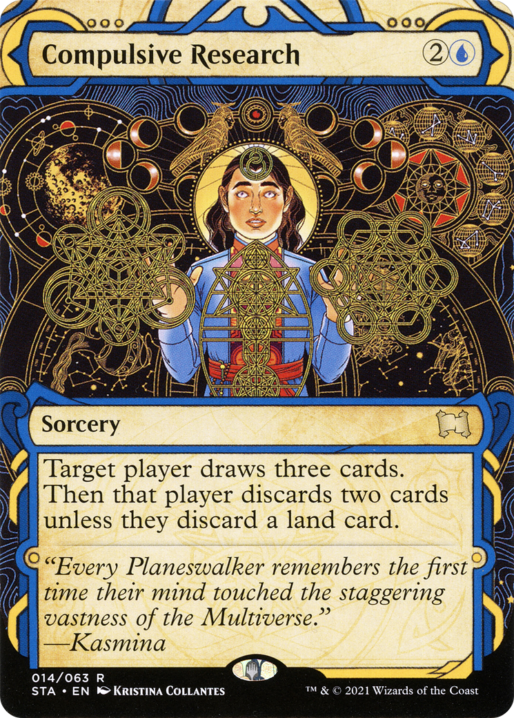 Image of Compulsive Research (STA-014) - Strixhaven Mystical Archive: (Showcase) (Borderless) Foil