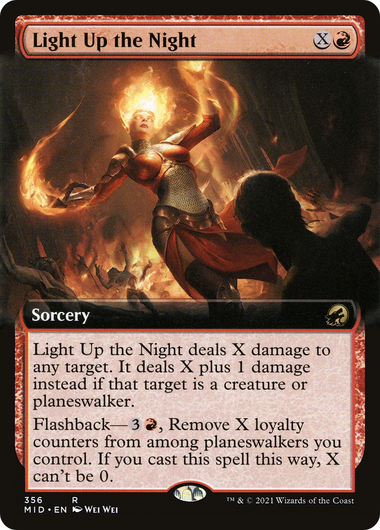 Image of Light Up the Night (Extended Art) (MID-356) - Innistrad: Midnight Hunt: (Extended Art) Foil
