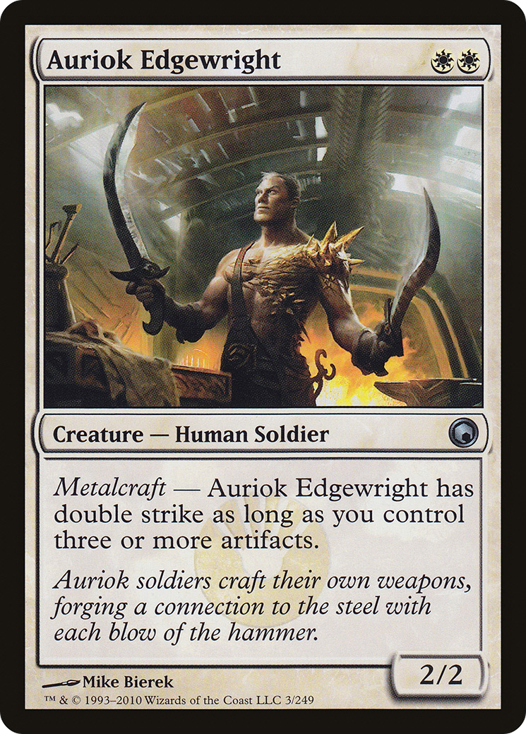 Image of Auriok Edgewright (SOM-003) - Scars of Mirrodin Foil