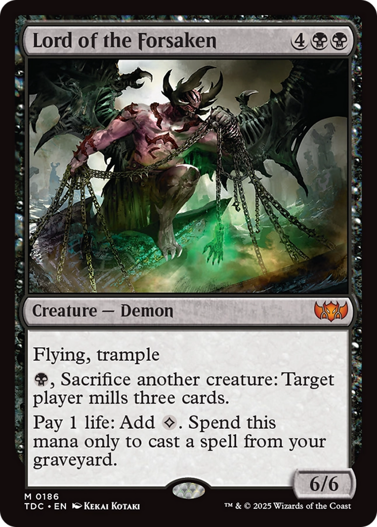 Image of Lord of the Forsaken (TDC-186) - Commander: Tarkir: Dragonstorm