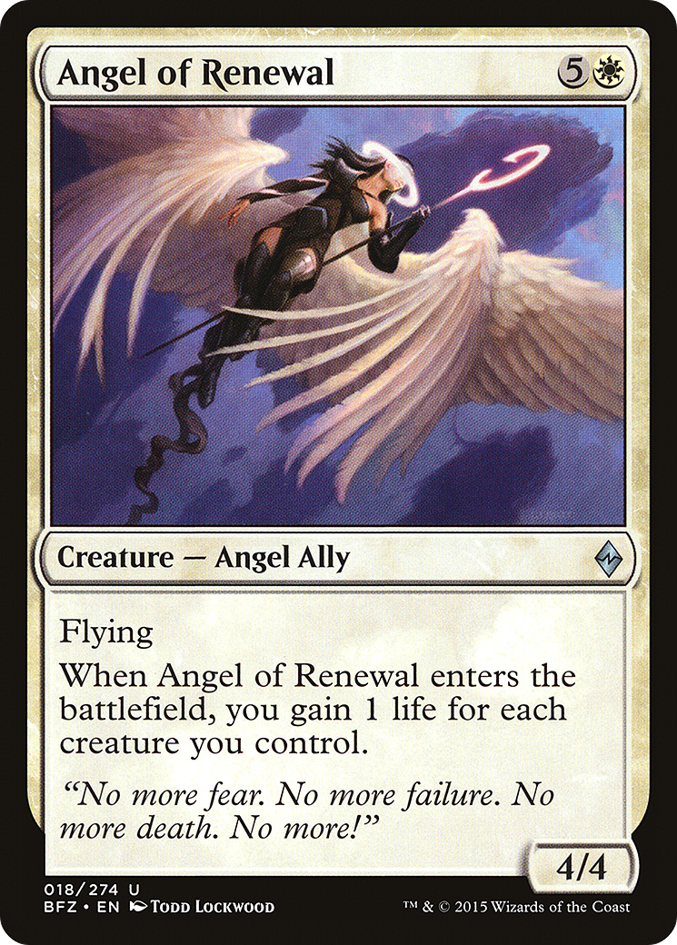 Image of Angel of Renewal (BFZ-018) - Battle for Zendikar Foil