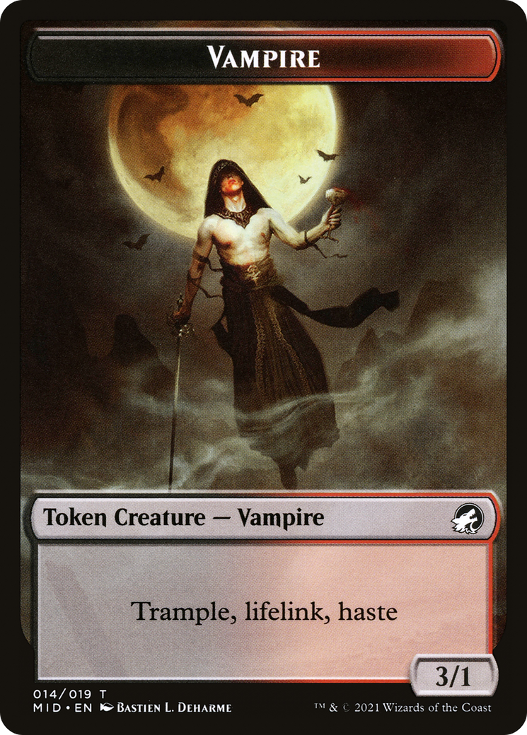Image of Vampire (TMID-014) - Innistrad: Midnight Hunt Tokens