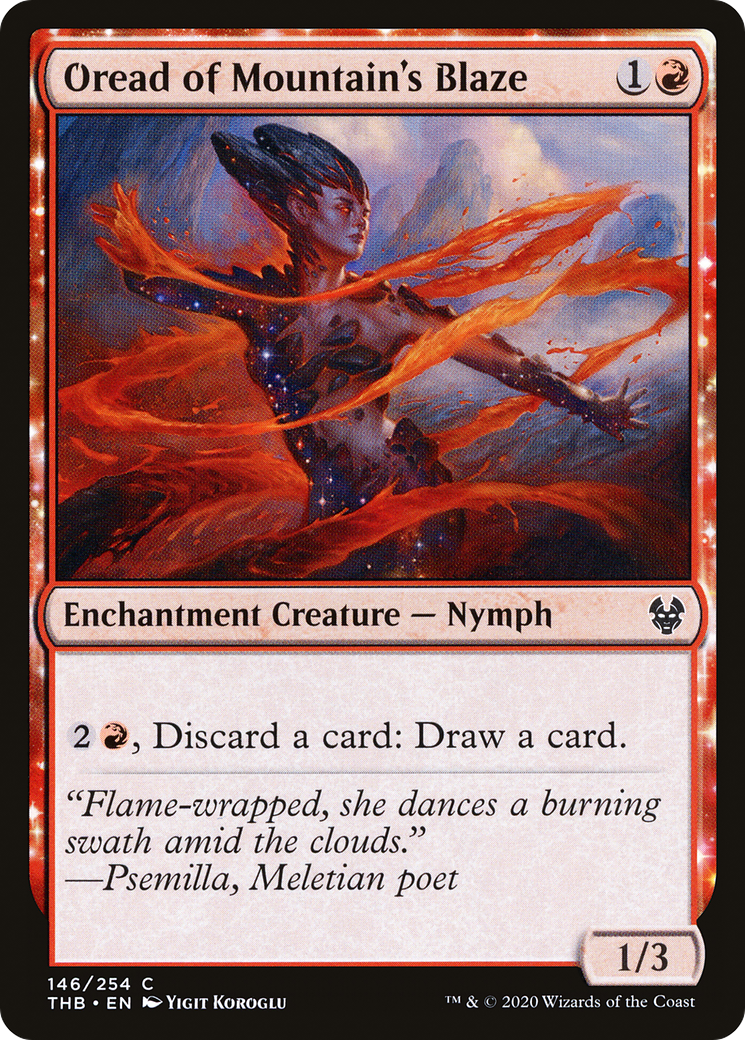 Image of Oread of Mountain's Blaze (THB-146) - Theros Beyond Death: (enchantment)