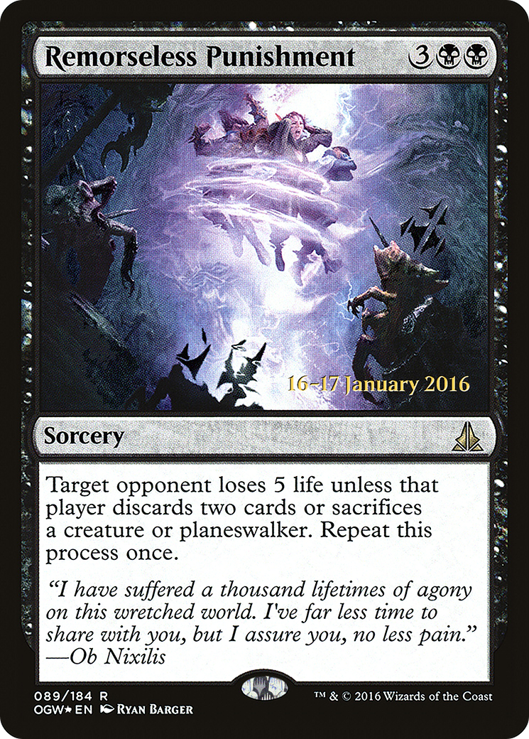 Image of Remorseless Punishment (PRE-089) - Oath of the Gatewatch Promos Foil