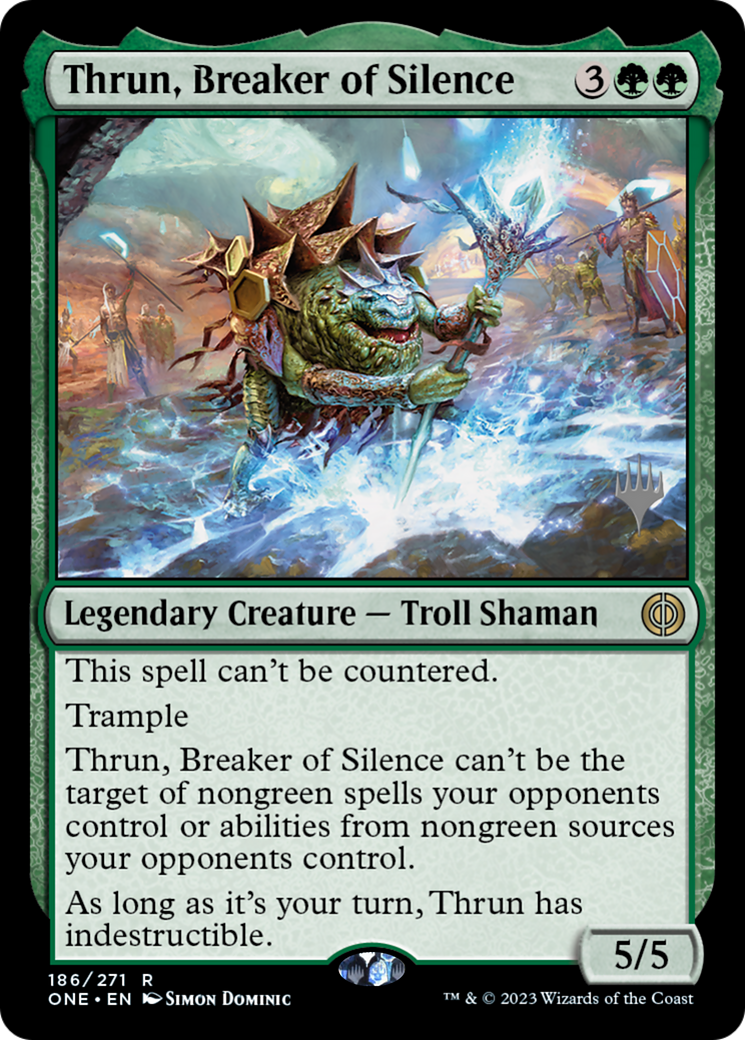 Image of Thrun, Breaker of Silence (PPONE-186) - Phyrexia: All Will Be One Promos
