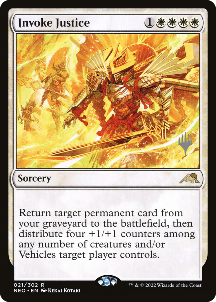 Image of Invoke Justice (PPNEO-021) - Kamigawa: Neon Dynasty Promos
