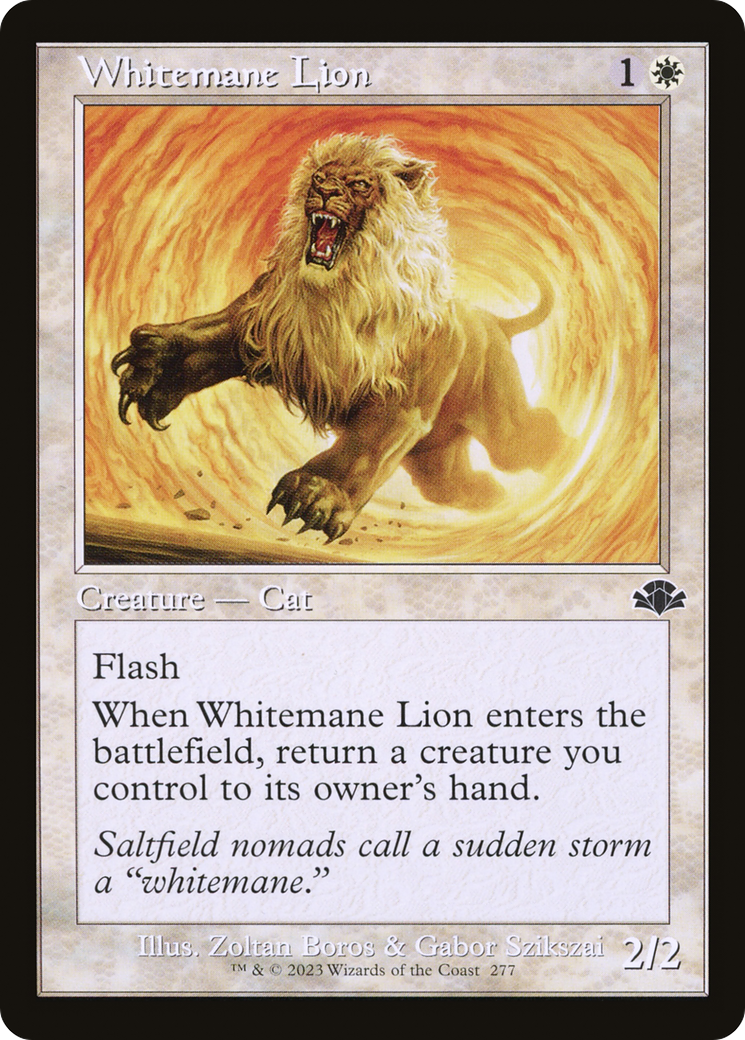 Image of Whitemane Lion (Retro Frame) (DMR-277) - Dominaria Remastered Foil