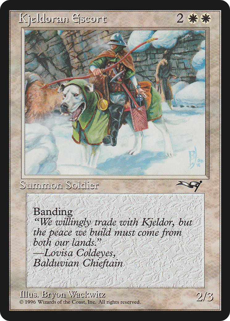 Image of Kjeldoran Escort (Green Blanketed Dog) (ALL-134) - Alliances