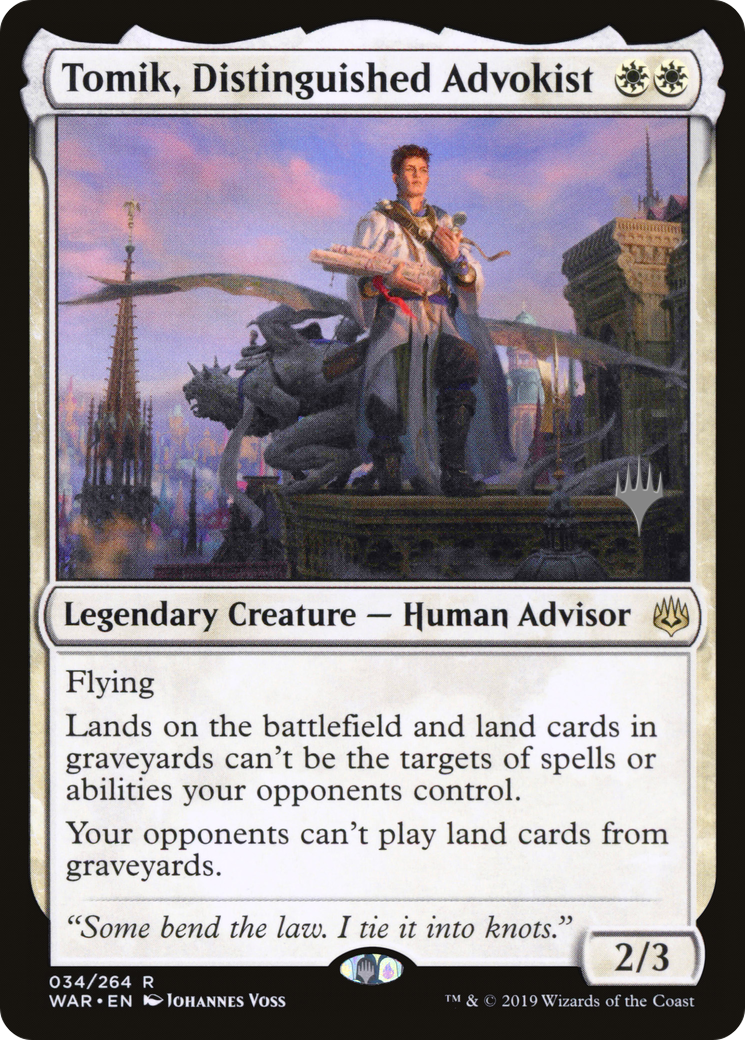 Image of Tomik, Distinguished Advokist (PPELD-034) - War of the Spark Promos Foil