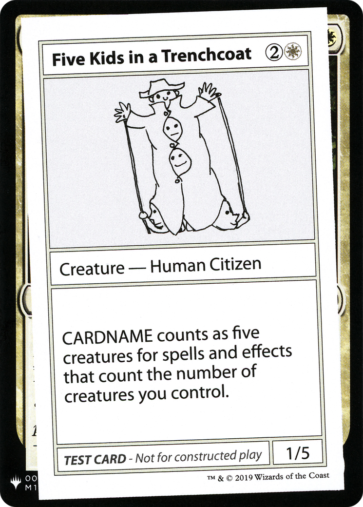 Image of Five Kids in a Trenchcoat (CMB1-) - Mystery Booster Playtest Cards 2019