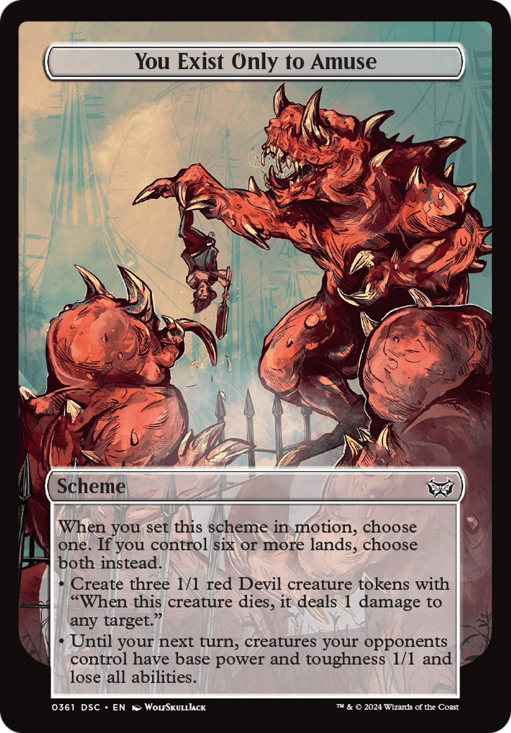 Image of You Exist Only to Amuse (Full Art) (A:DSC-361) - Duskmourn: House of Horror Commander