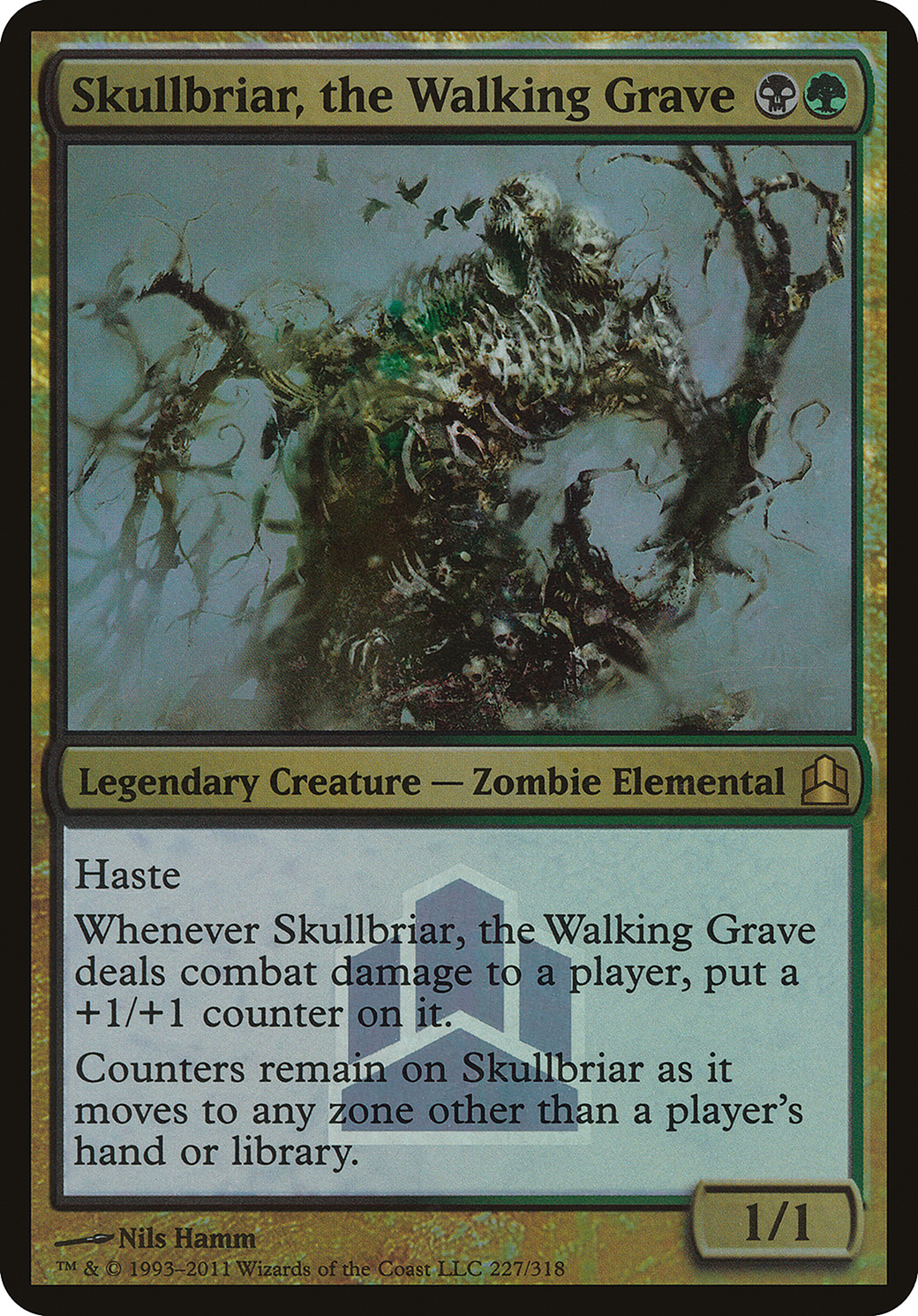 Image of Skullbriar, the Walking Grave (Commander Launch Promo) (OVER-227) - Commander 2011 Launch Party Foil