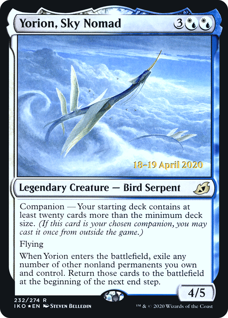 Image of Yorion, Sky Nomad (PRE-232) - Ikoria: Lair of Behemoths Promos: (companion) Foil