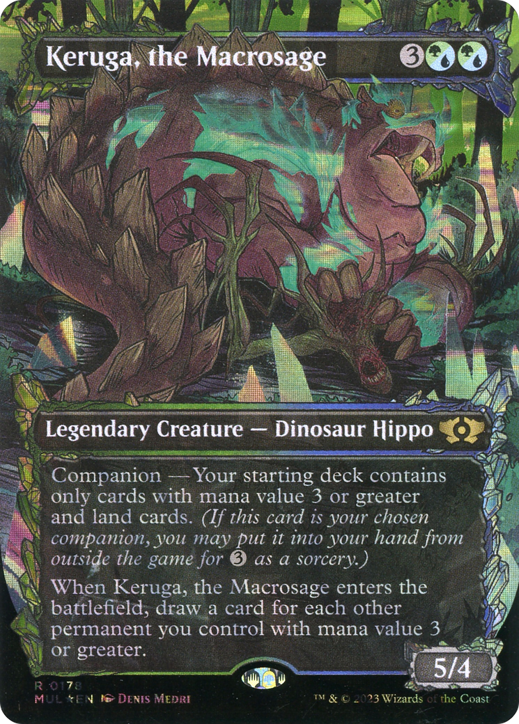 Image of Keruga, the Macrosage (Halo Foil) (MUL-178) - Multiverse Legends: (Showcase) (Borderless) Foil
