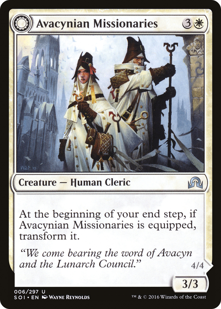 Image of Avacynian Missionaries (SOI-006) - Shadows over Innistrad: (Double Faced Transform) Foil