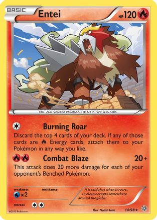 Image of Entei (14) 014/98  XY  Ancient Origins - Rare