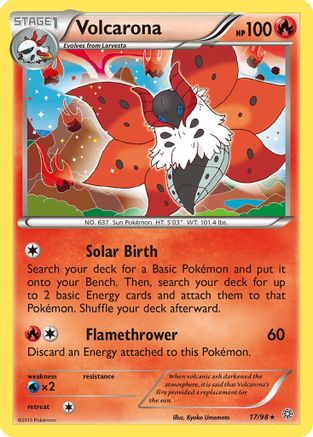 Image of Volcarona (17) 017  - Reverse Holofoil XY  Ancient Origins - Holo Rare