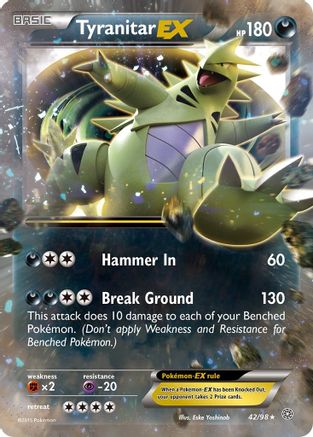 Image of Tyranitar EX 042/98  - Holofoil XY  Ancient Origins - Ultra Rare