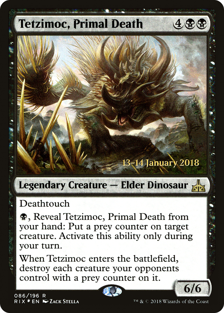 Image of Tetzimoc, Primal Death (PRE-086) - Rivals of Ixalan Promos Foil