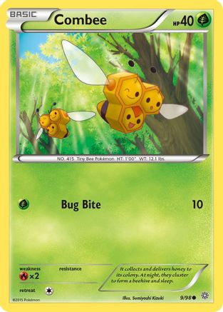 Image of Combee 009/98  - Reverse Holofoil XY  Ancient Origins - Common
