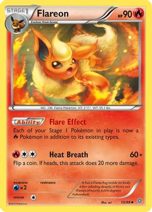 Image of Flareon 013/98  XY  Ancient Origins - Uncommon