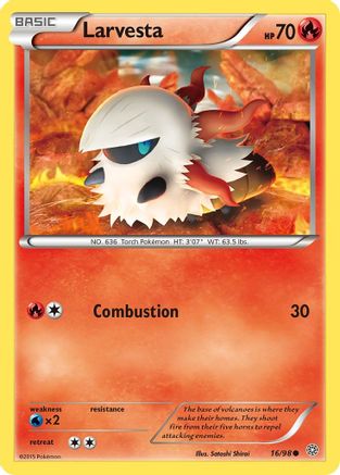 Image of Larvesta 016  XY  Ancient Origins - Common