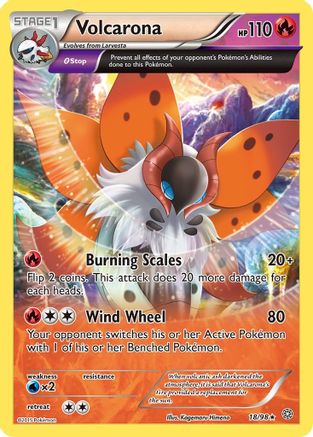 Image of Volcarona (18) 018/98  - Reverse Holofoil XY  Ancient Origins - Rare