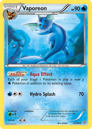 Image of Vaporeon 022  XY  Ancient Origins - Uncommon