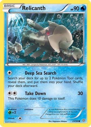 Image of Relicanth 023/98  XY  Ancient Origins - Common