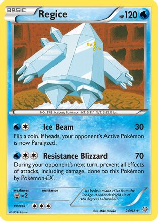 Image of Regice 024/98  - Reverse Holofoil XY  Ancient Origins - Rare