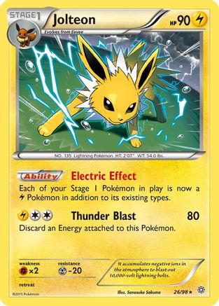 Image of Jolteon 026/98  - Reverse Holofoil XY  Ancient Origins - Holo Rare