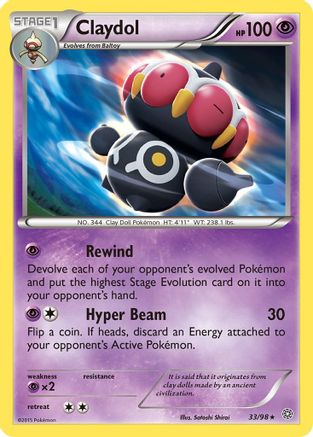 Image of Claydol 033  XY  Ancient Origins - Rare