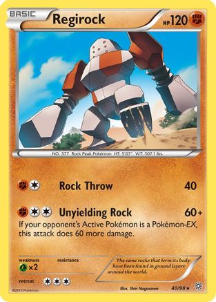 Image of Regirock 040/98  - Reverse Holofoil XY  Ancient Origins - Rare