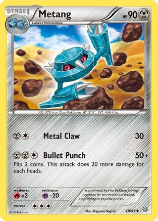 Image of Metang 048  - Reverse Holofoil XY  Ancient Origins - Uncommon