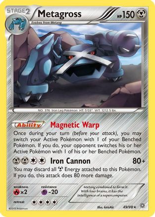 Image of Metagross (49) 049/98  - Reverse Holofoil XY  Ancient Origins - Rare
