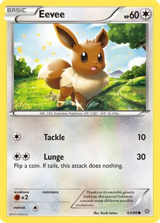 Image of Eevee 063/98  - Reverse Holofoil XY  Ancient Origins - Common