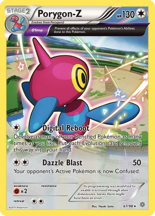 Image of Porygon 067/98  - Reverse Holofoil XY  Ancient Origins - Holo Rare