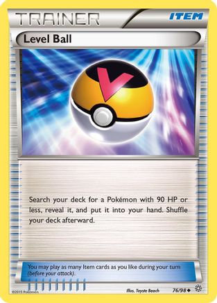 Image of Level Ball 076/98  - Reverse Holofoil XY  Ancient Origins - Uncommon