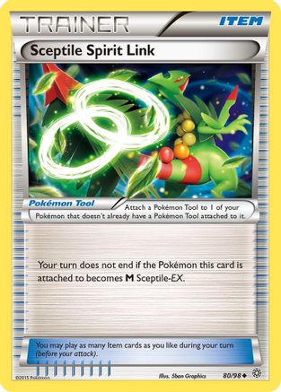 Image of Sceptile Spirit Link 080/98  - Reverse Holofoil XY  Ancient Origins - Uncommon