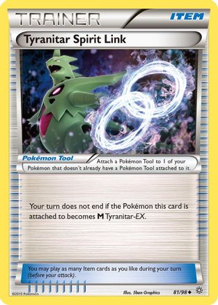 Image of Tyranitar Spirit Link 081/98  XY  Ancient Origins - Uncommon