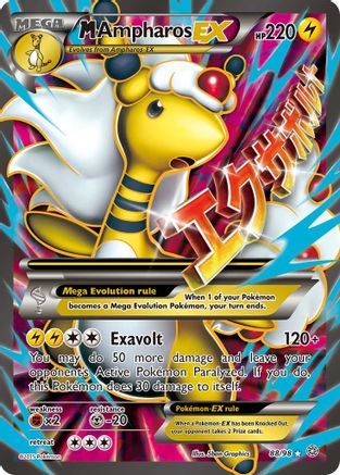 Image of M Ampharos EX (88 Full Art) 088  - Holofoil XY  Ancient Origins - Ultra Rare