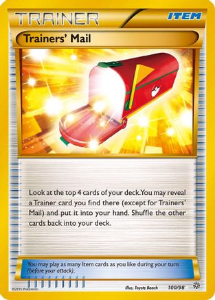 Image of Trainers' Mail (Secret) 100/98  - Holofoil XY  Ancient Origins - Secret Rare