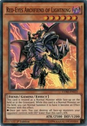 Image of Red-Eyes Archfiend of Lightning (CORE-EN023) - Clash of Rebellions Unlimited