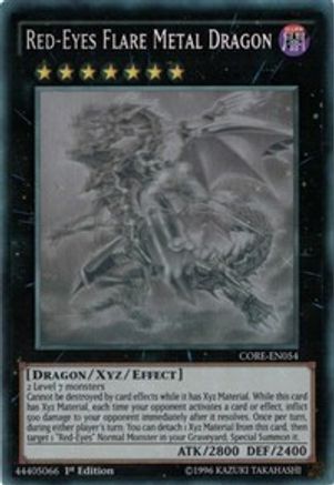 Image of Red-Eyes Flare Metal Dragon (Ghost Rare) (CORE-EN054) - Clash of Rebellions 1st Edition