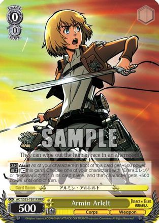 Image of Armin Arlelt (RRR) (AOT/S35-TE01R RRR) - Attack on Titan