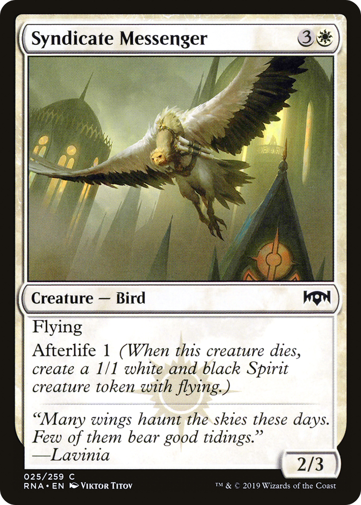Image of Syndicate Messenger (RNA-025) - Ravnica Allegiance Foil